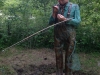 The Copper Fisherman Statue in Lovells, Michigan